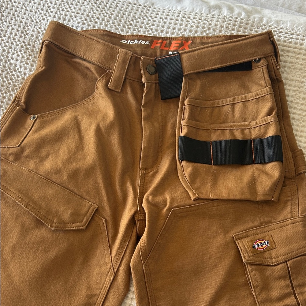 Dickies FLEX Men's Cargo Work Pants in Brown/Tan